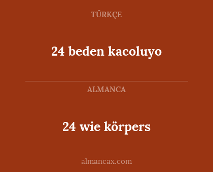 24 beden kacoluyo - 24 wie körpers