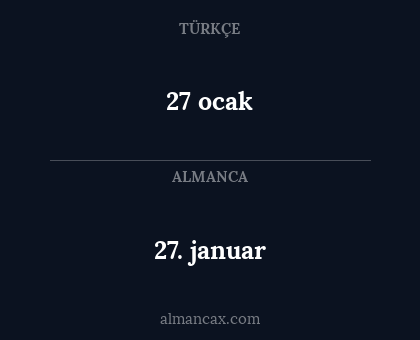 27. januar - 27 ocak