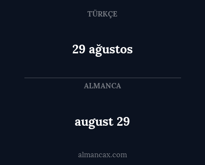 august 29 - 29 ağustos