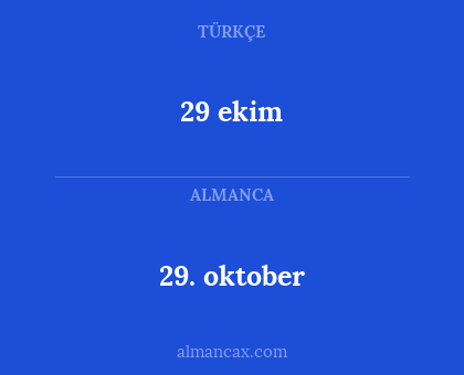 29 ekim - 29. oktober