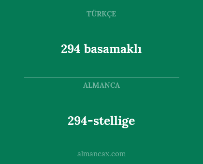 294-stellige - 294 basamaklı