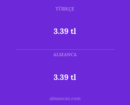 3.39 tl - 3.39 tl