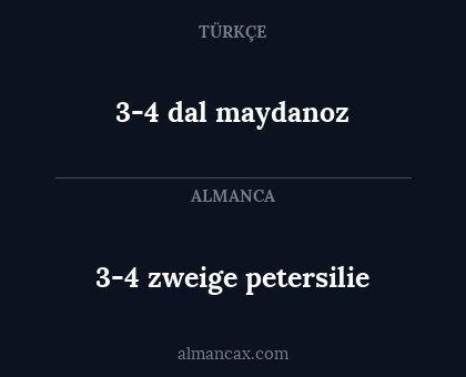 3-4 dal maydanoz - 3-4 zweige petersilie