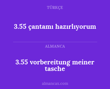3.55 vorbereitung meiner tasche - 3.55 çantamı hazırlıyorum