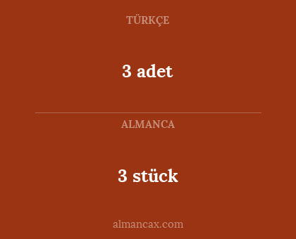 3 adet - 3 stück