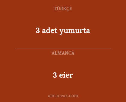 3 eier - 3 adet yumurta