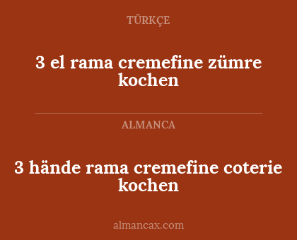 3 hände rama cremefine coterie kochen - 3 el rama cremefine zümre kochen