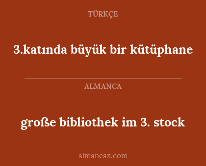 3.katında büyük bir kütüphane - große bibliothek im 3. stock