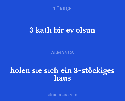 3 katlı bir ev olsun - holen sie sich ein 3-stöckiges haus