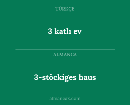 3-stöckiges haus - 3 katlı ev