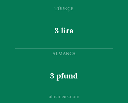 3 pfund - 3 lira