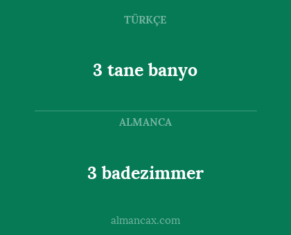 3 tane banyo - 3 badezimmer