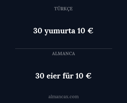 30 eier für 10 € - 30 yumurta 10 €