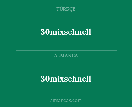 30mixschnell - 30mixschnell