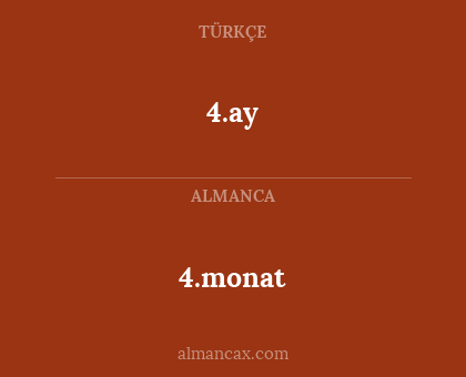 4.ay - 4.monat