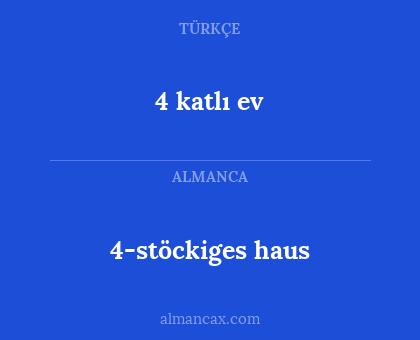 4 katlı ev - 4-stöckiges haus