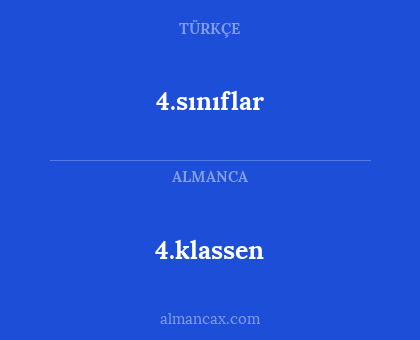 4.sınıflar - 4.klassen