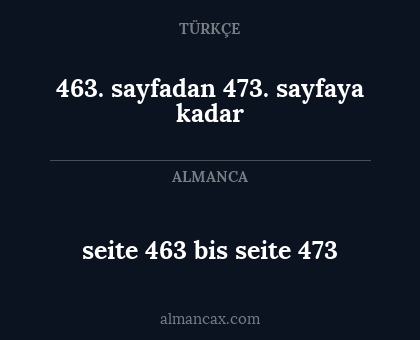 463. sayfadan 473. sayfaya kadar - seite 463 bis seite 473