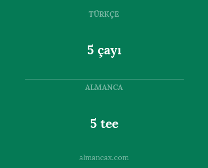 5 çayı - 5 tee