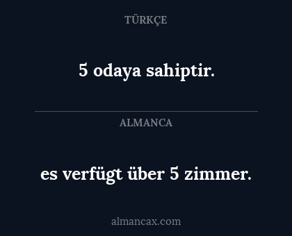 es verfügt über 5 zimmer. - 5 odaya sahiptir.