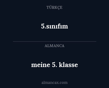 5.sınıfım - meine 5. klasse