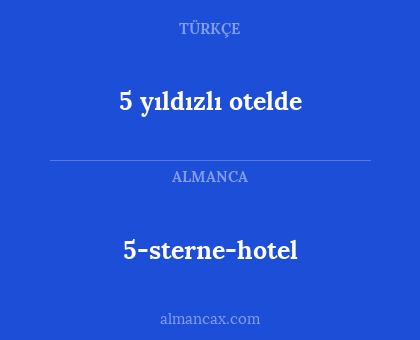 5-sterne-hotel - 5 yıldızlı otelde