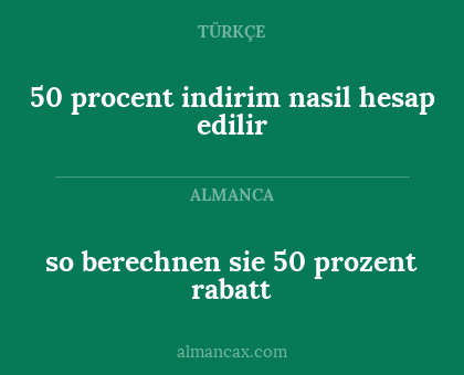 50 procent indirim nasil hesap edilir - so berechnen sie 50 prozent rabatt