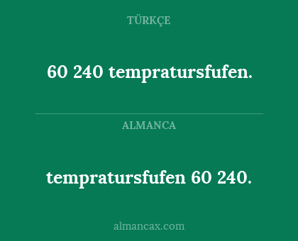 60 240 tempratursfufen. - tempratursfufen 60 240.