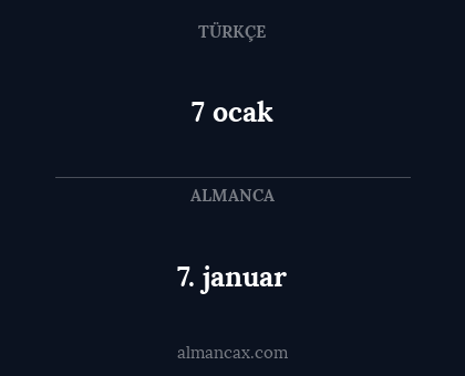 7. januar - 7 ocak