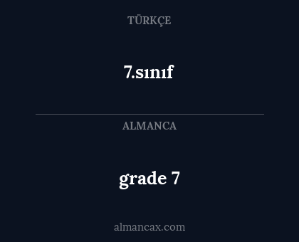 7.sınıf - grade 7