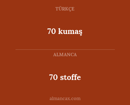 70 stoffe - 70 kumaş
