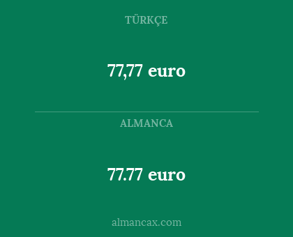 77.77 euro - 77,77 euro