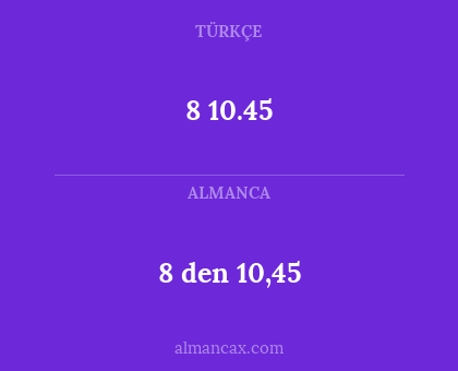 8 den 10,45 - 8 10.45