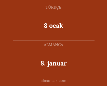 8. januar - 8 ocak
