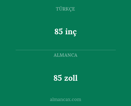 85 inç - 85 zoll