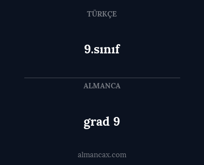 9.sınıf - grad 9