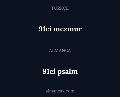 91ci mezmur - 91ci psalm