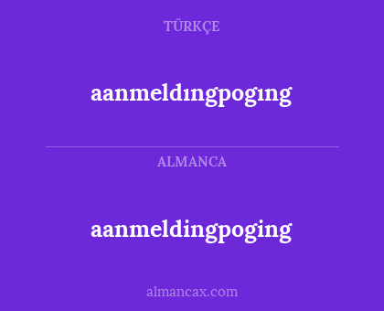 aanmeldingpoging - aanmeldıngpogıng