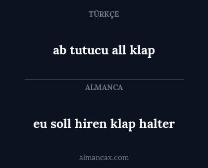 ab tutucu all klap - eu soll hiren klap halter
