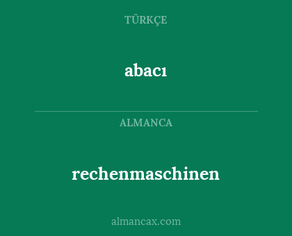 abacı - rechenmaschinen