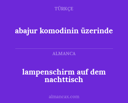 lampenschirm auf dem nachttisch - abajur komodinin üzerinde