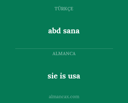 abd sana - sie is usa