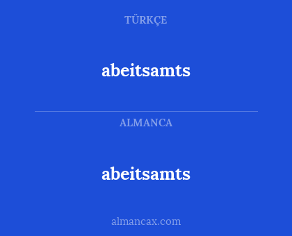 abeitsamts - abeitsamts
