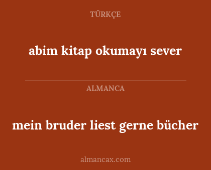 abim kitap okumayı sever - mein bruder liest gerne bücher