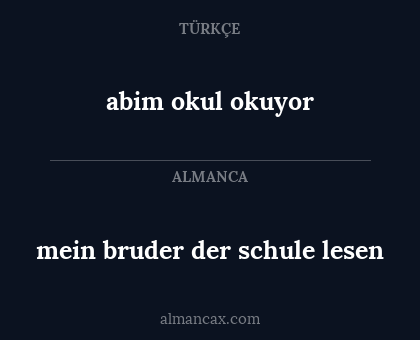mein bruder der schule lesen - abim okul okuyor
