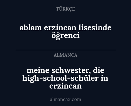 meine schwester, die high-school-schüler in erzincan - ablam erzincan lisesinde öğrenci