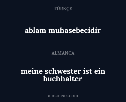 meine schwester ist ein buchhalter - ablam muhasebecidir