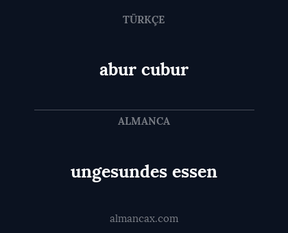 ungesundes essen - abur cubur
