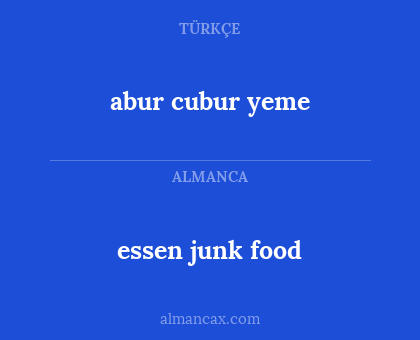 essen junk food - abur cubur yeme