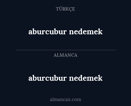 aburcubur nedemek - aburcubur nedemek